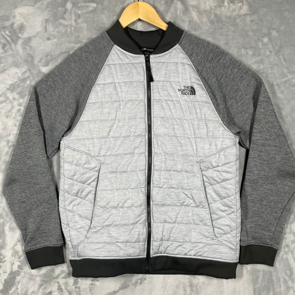 The North Face Mens Jester Hybrid Quilted Bomber Jacket Grey NF0A2TBJ Medium